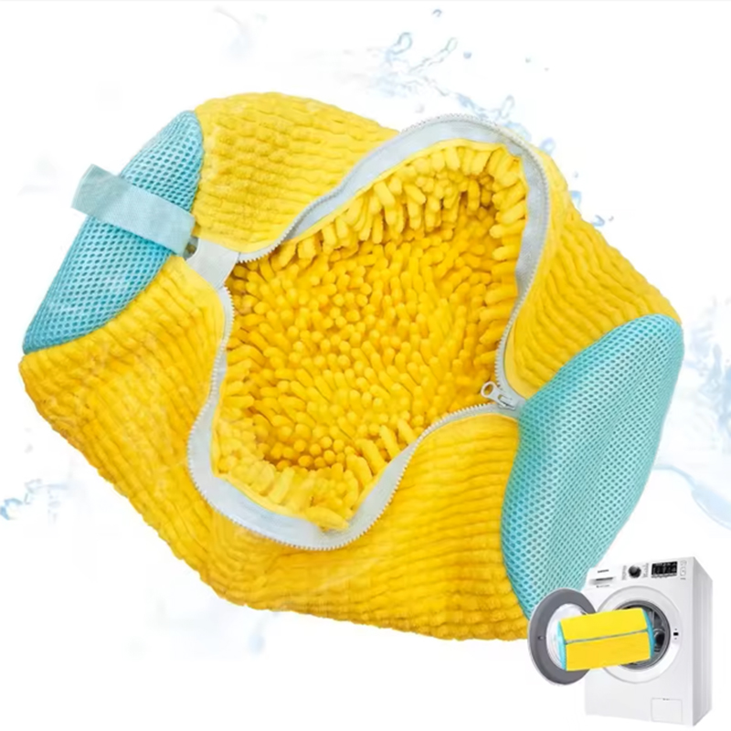 Sneaker Protector - SZKOY靴用洗濯機バッグ 再利用可能なランドリーメッシュバッグ 洗濯機・乾燥機用 手洗い不要 スニーカークリーニング保護バッグ イエロー