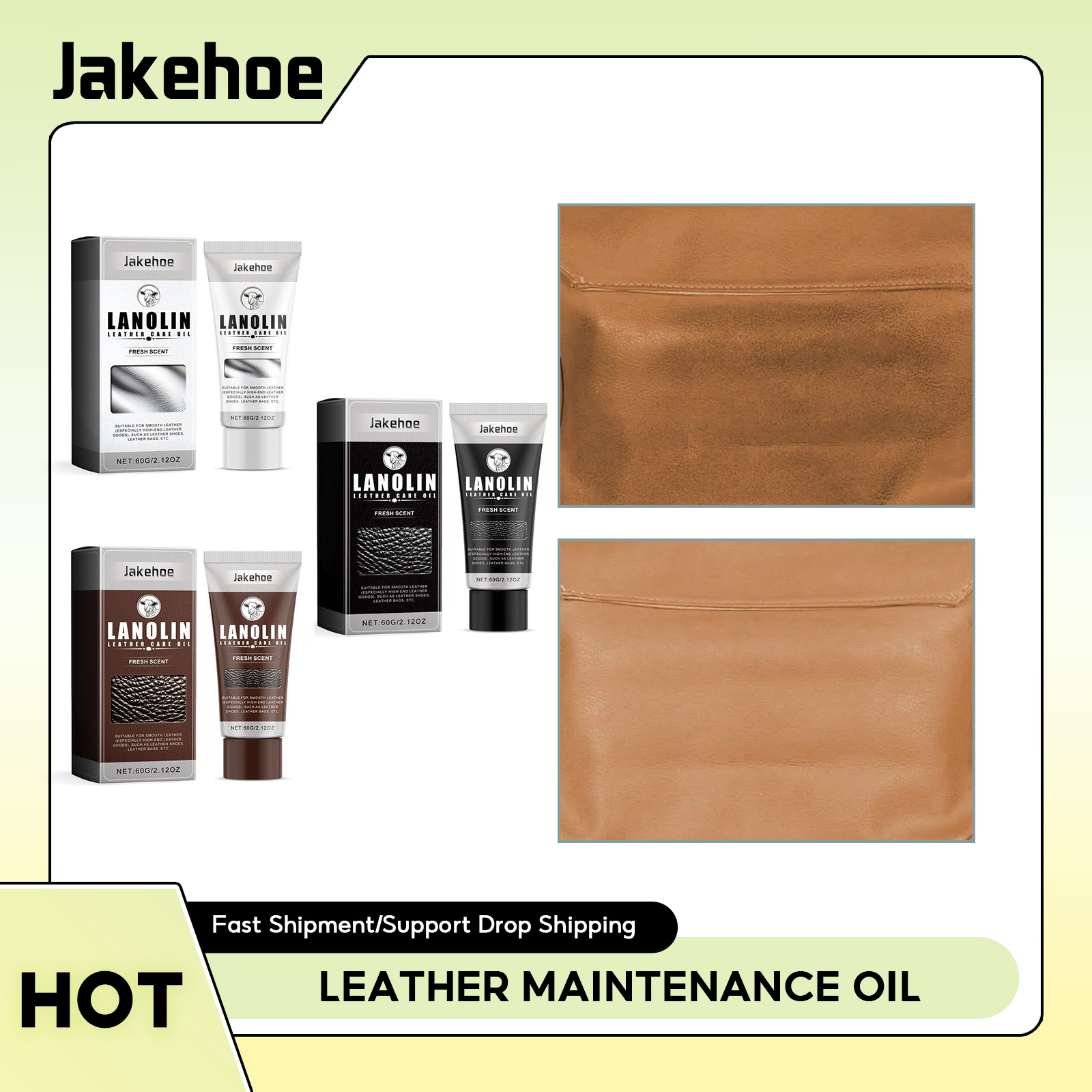 Leather Shoe Polish - 靴,ソファバッグ,シート用の革メンテナンスオイル,革の研磨,傷,ほこりの除去,ひび割れ防止,革の修復,ペースト
