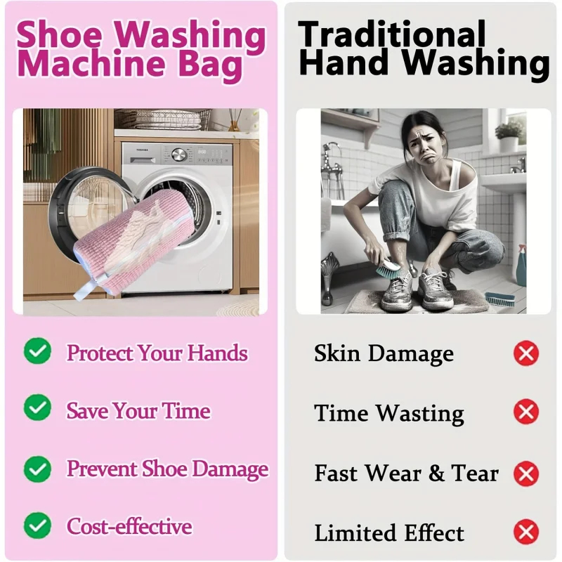 多目的洗濯機用靴袋（360度対応） °     ソフトブラシ - Shoe Cleaning Brush のレビューと価格