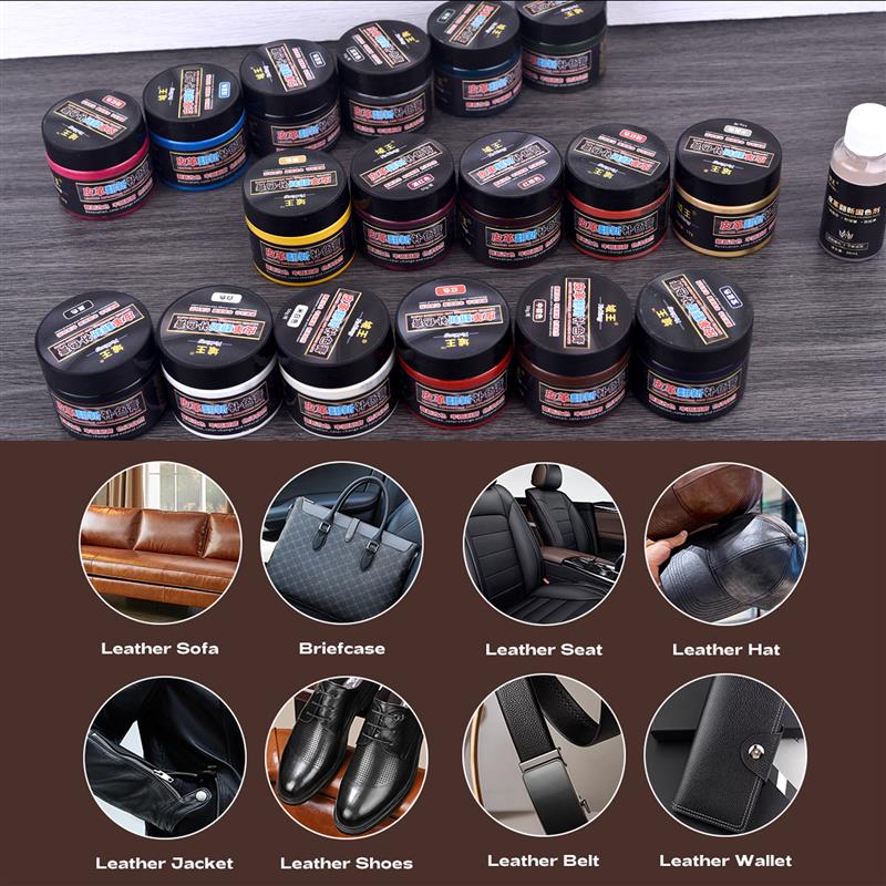 靴,スニーカー,バッグ,ソファ,カーシート,染料,50ml用 - Leather Shoe Polish のレビューと価格
