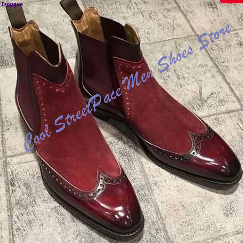 メンズ ヴィンテージ レッド ツートン チェルシーブーツ ス - Leather Shoe Polish のレビューと価格