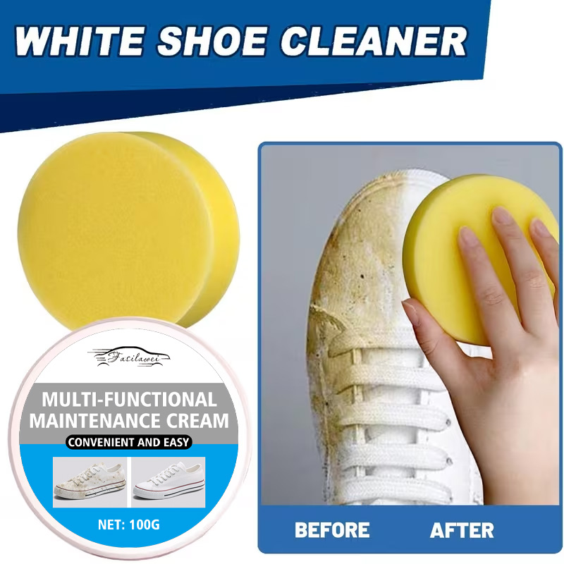 靴磨きクリーム（スポンジ付き）：スニーカー/ブーツ/フェイク - Leather Shoe Polish のレビューと価格