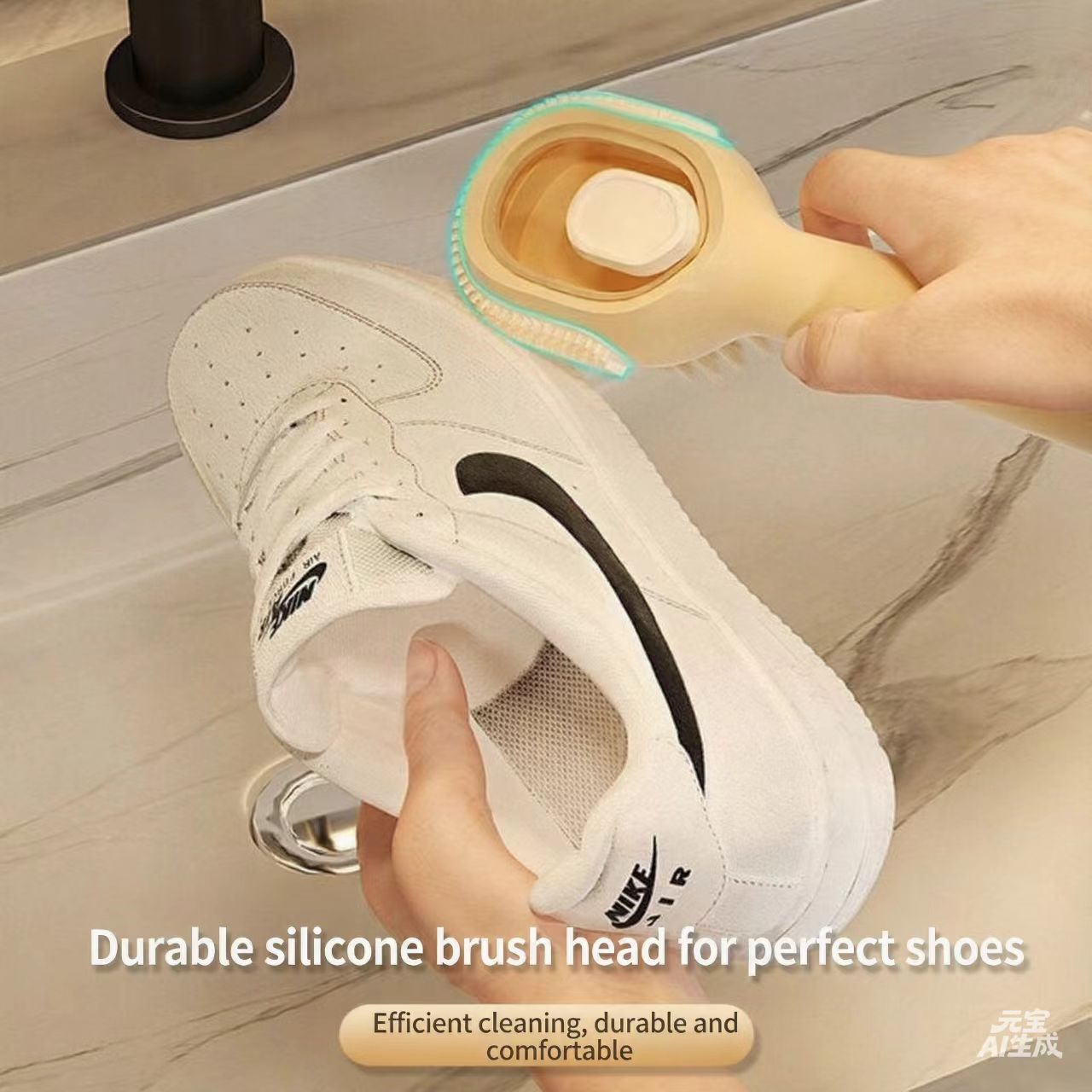多機能液体注入式シューズブラシ。家庭用で、柔らかい毛を使用し - Shoe Cleaning Brush のレビューと価格