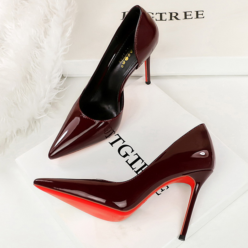 BIGTREE 靴女性のパンプスとヒールパテントレザー女性ヒ - Shoe Tree のレビューと価格