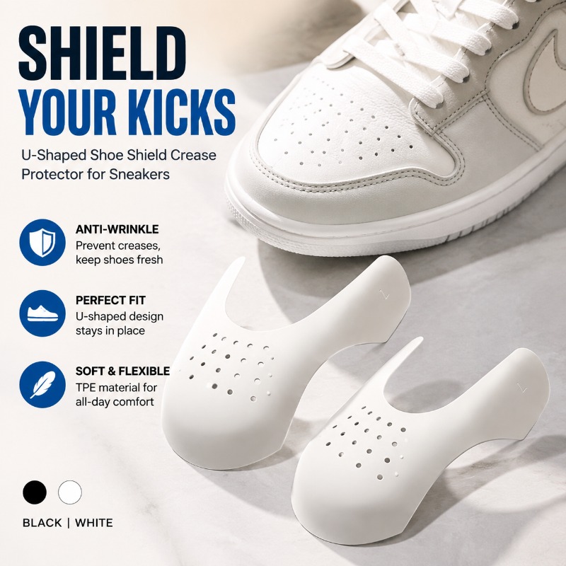 靴のつま先のしわ防止プロテクター、スニーカーのしわ防止シール - Sneaker Protector のレビューと価格